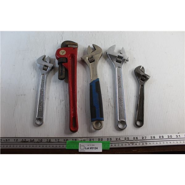 (5) Adjustable Wrenches