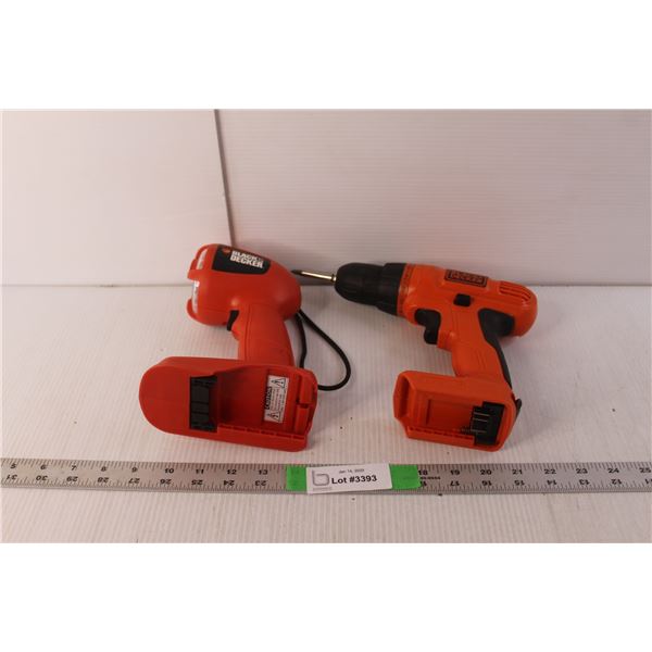 Black & Decker 18V Flashlight & 20V Electric Drill