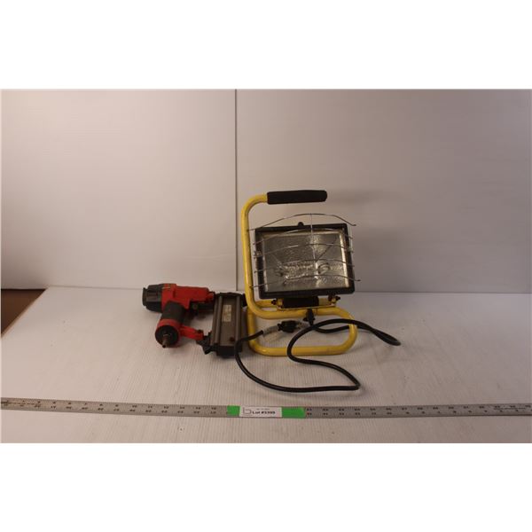 Arico Air Staple Gun, Shop Work Light- As Is