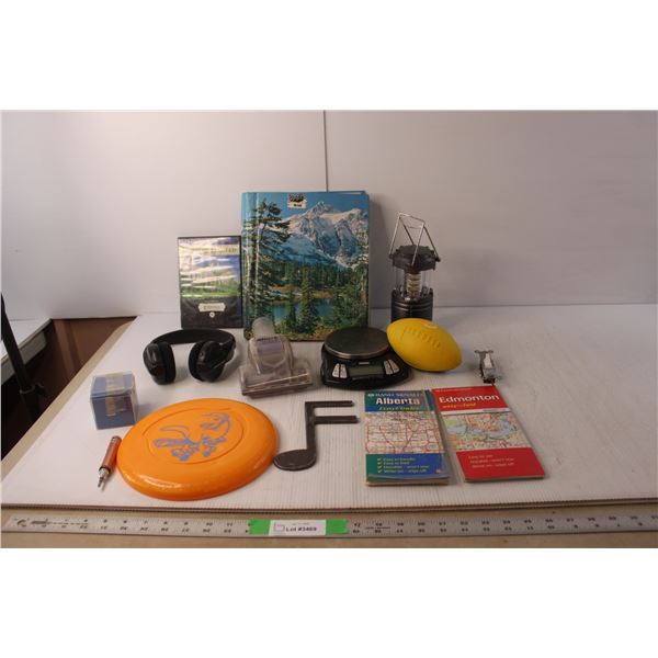 Battery Powered Lantern, Fuzion Digital Scale, Atomic Cordless Headphones, Misc.- As Is