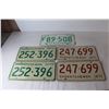 Image 2 : Saskatchewan License Plates, (2) Pairs (1) Single, 1968, 1970, 1971