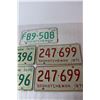 Image 4 : Saskatchewan License Plates, (2) Pairs (1) Single, 1968, 1970, 1971
