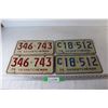 Image 1 : (2) Pairs Of Saskatchewan License Plates, 1975, 1976