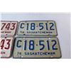 Image 3 : (2) Pairs Of Saskatchewan License Plates, 1975, 1976