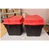Image 1 : (2) Pro-Tote Totes with Lids, 16" Tall x 29" Long x 18" Wide, As Is