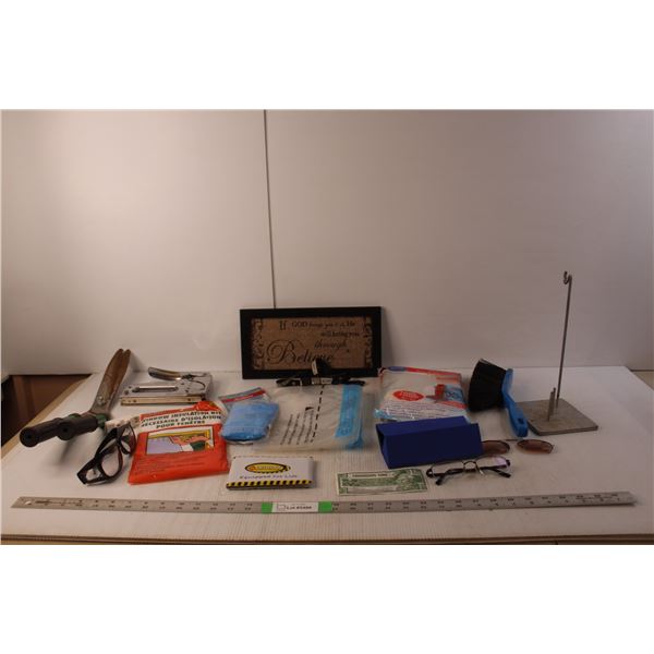 Hedge Trimmers, Storage Bags, Staple Gun. Misc.
