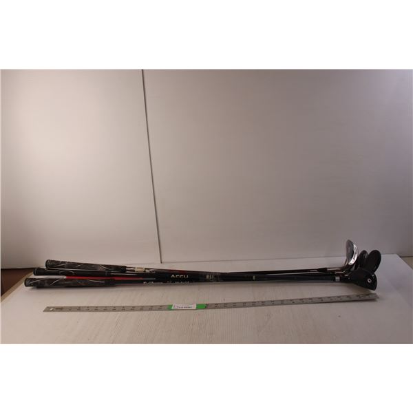 (5) Golf Clubs- Fujikura, Accu, Bloom, Misc. Up to 41" Tall
