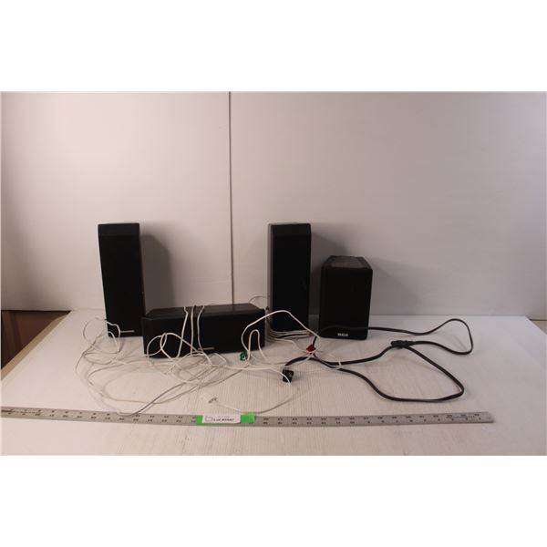 (4) Speakers- Panasonic, RCA- As Is