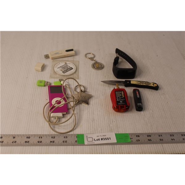 Outlet Tester, Apple iPod, Knife, Digital Watch, Misc.