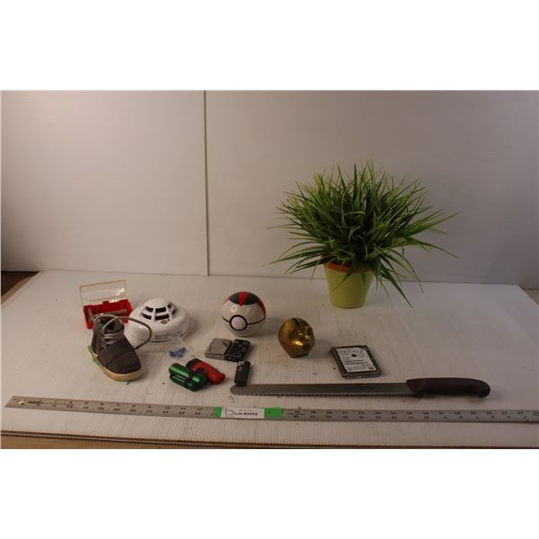 Pokemon Ball Toy- Working, (5) Lighters, Vintage Razor, Misc.