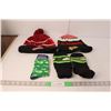 Image 1 : Redwings & Blackhawks Toques, Saskatchewan Rush Mittens, Golf Socks