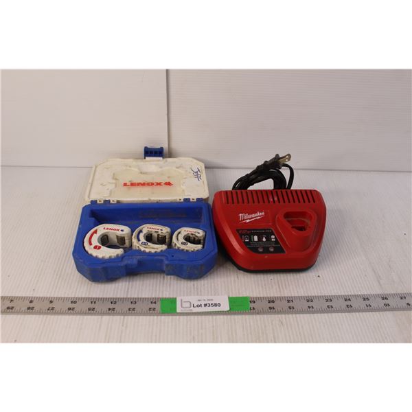 Milwaukee Battery Charger, Lenox Tubing Cutters- As Is