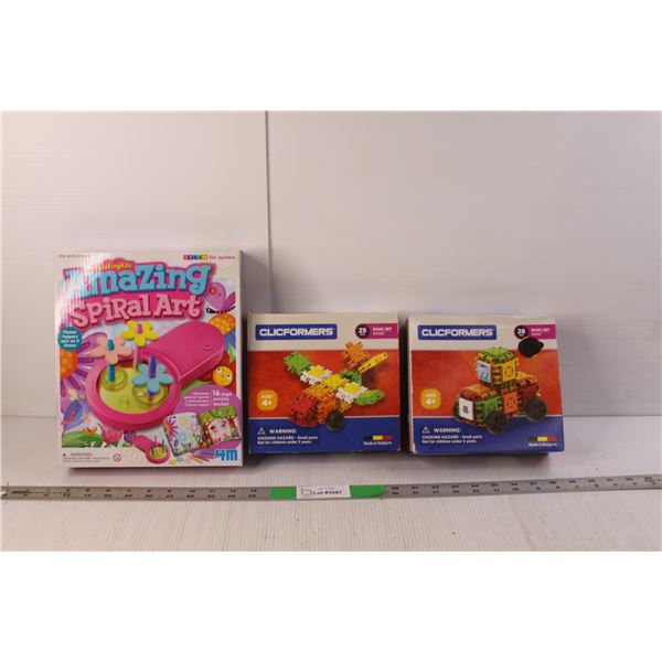 (2) Clicformers Toys & Spiral Art- All NIB
