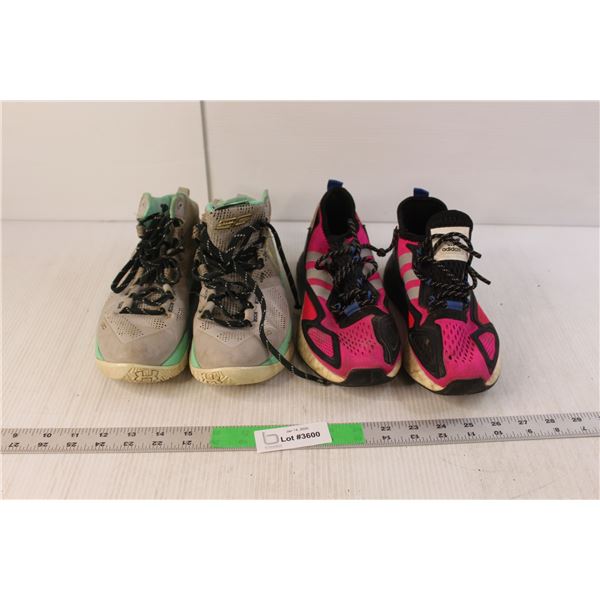 (2) Pairs of Kids Shoes- Adidas Size 5 & Under Armour Size 4.5