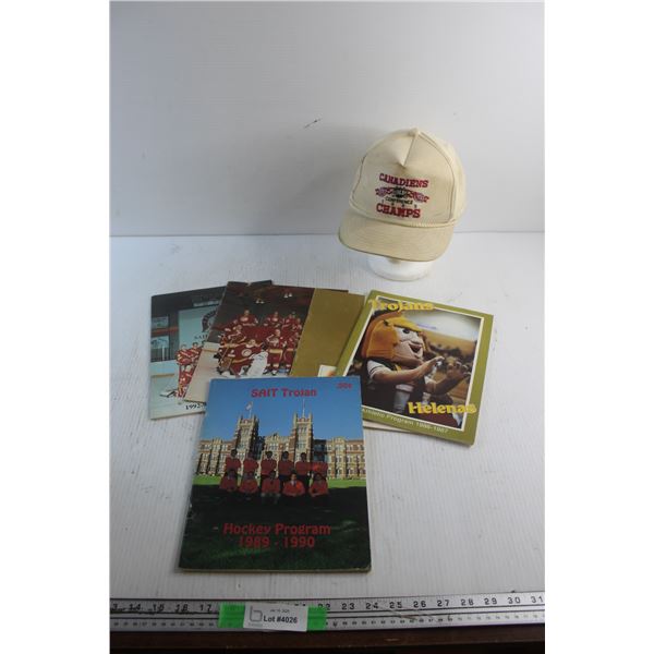 (5) Sait Trojan Magazines and Montreal Canadiens Cap