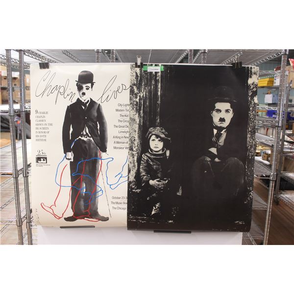 (2) Charlie Chaplin Posters 38'' x 27''