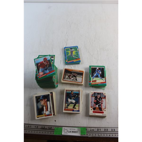 Assorted Hockey and Baseball Trading Cards
