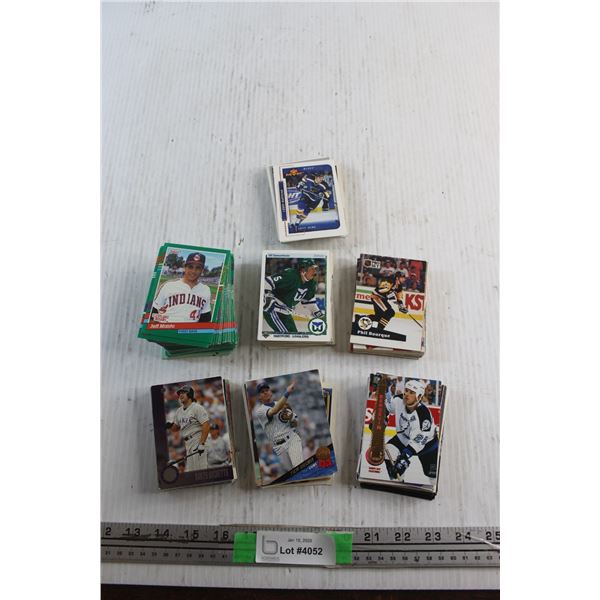 Assorted Hockey and Baseball Trading Cards
