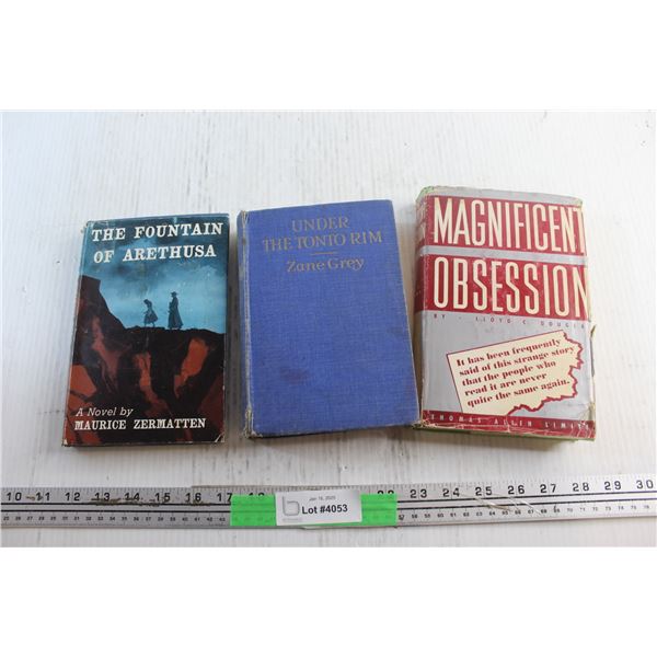 (3) Books - Maurice Zermatten, Zane Gray and Lloyd C Douglas