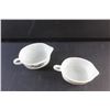 Image 2 : (2) Pyrex Milk Glass Gravy Boats