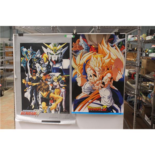Dragonball Z and Mobile Suit Gundam Wing Anime Posters 39'' x 27''