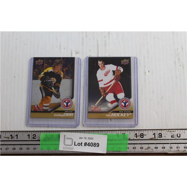 Upper Deck Bobby Orr and Mr Hockey Trading Cards - Authenticity Not Guaranteed