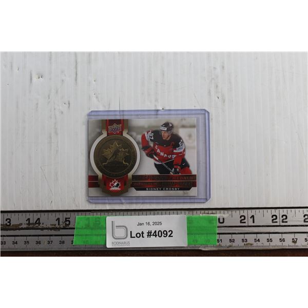 Upper Deck Championship Medals Tim Horton's Series Sidney Crosby Hockey Trading Card - Authenticity 
