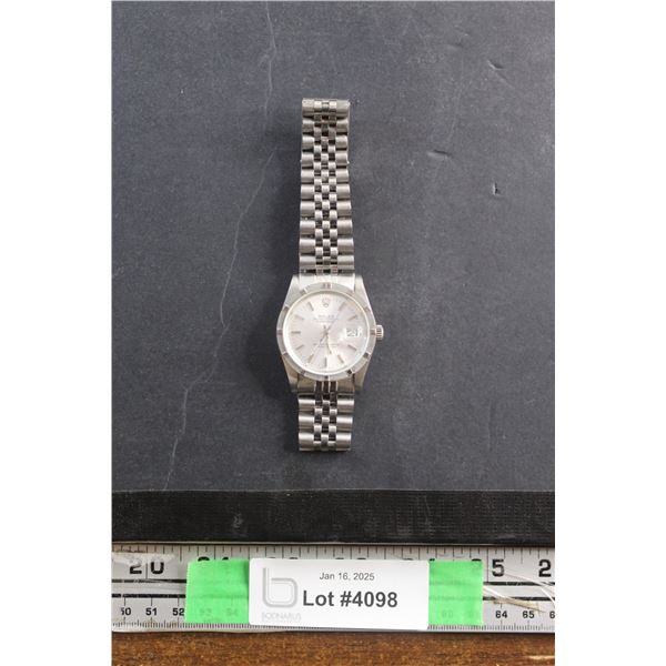 Rolex REPLICA Oyster Perpetual Datejust Automatic Watch - Tested, Scratched Glass, Authenticity Not 
