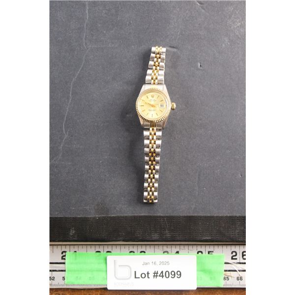 Rolex REPLICA Oyster Perpetual Datejust Quartz Watch - Tested, Authenticity Not Guaranteed