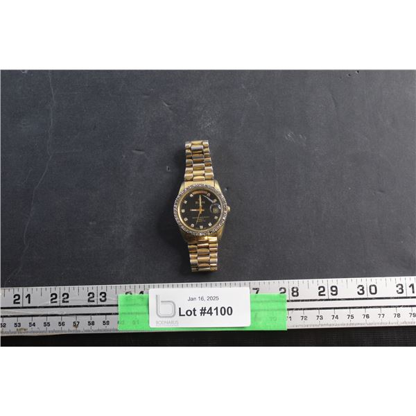 Elgin Quartz Watch - As Is, Scratched Glass, Authenticity Not Guaranteed