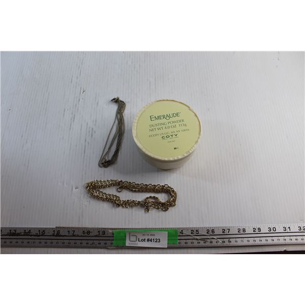 Emeraude Dusting Powder - Partially Used and (2) Bracelets