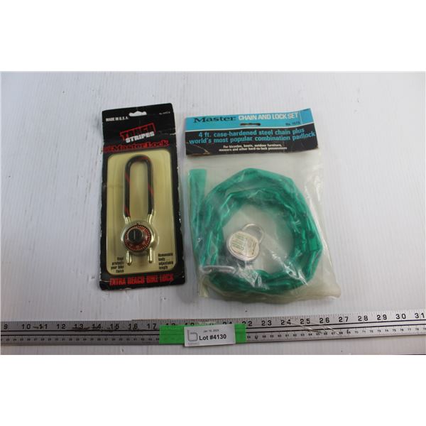 (2) Vintage Master Bike Locks - Sealed