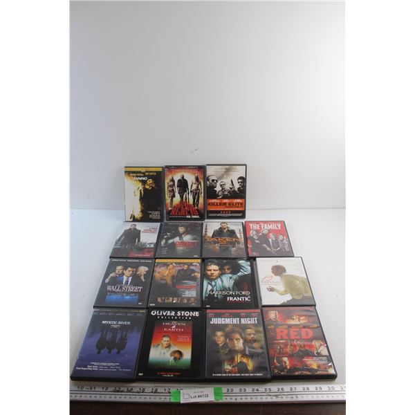 (15) DVD Movies - Killer Elite, Wall Street and The Family