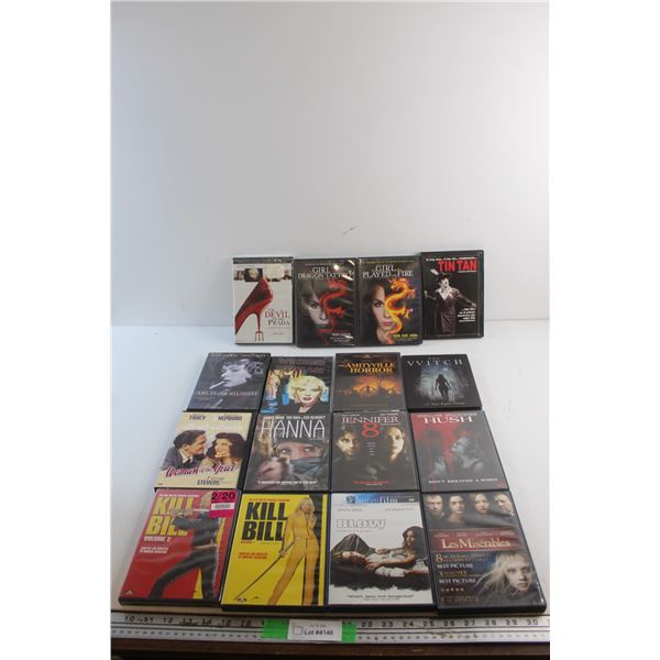 (16) DVD Movies - Hanna, Kill Bill and Arch of Triumph
