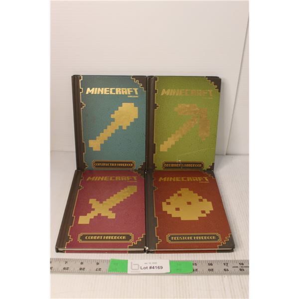 (4) Minecraft Books- Redstone, Combat, Beginner's, Construction