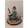 Image 2 : Old Man with Upright Bass & Dog Ceramic Figurine 9" Tall x 9" Wide