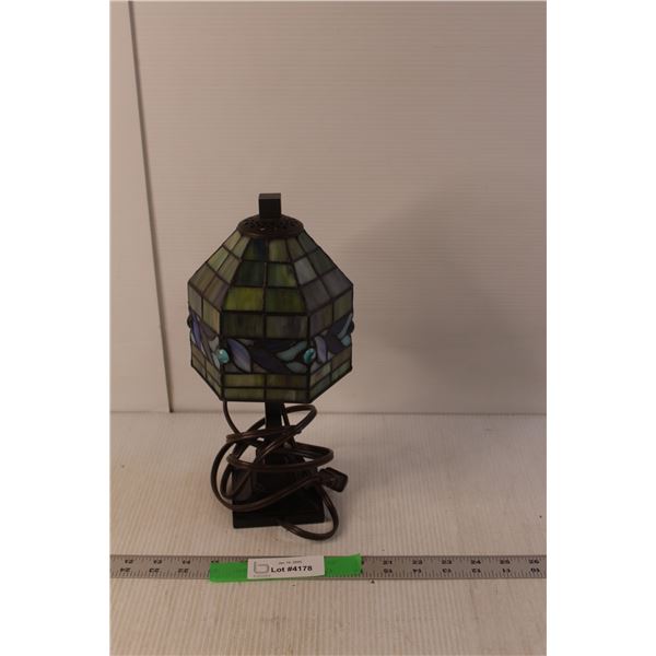 Vintage Stained Glass Lamp- Powers On, 12.25' Tall