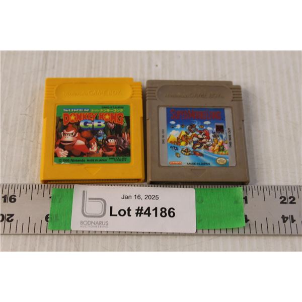 (2) Nintendo Gameboy Cartridges- Super Mario Land & Donkey Kong