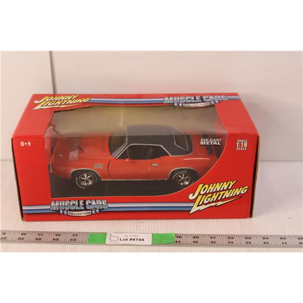 Johnny Lightning 1:18 1971 Red Plymouth 340 Cuda Model Car