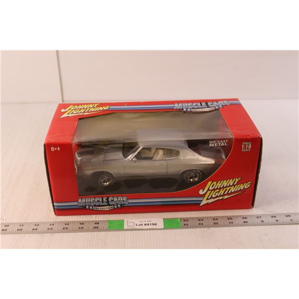Johnny Lightning 1:18 1970 Grey Chevrolet Chevelle SS 454 Model Car