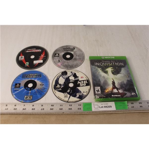 (4) Play Station Games and One Xbox One Game