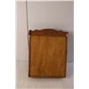 Image 4 : Small Wooden Wall Storage Unit with Sewing Supplies 14" Tall x 11.5" Wide