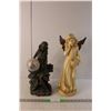 Image 1 : (2) Female Garden Statues- As Is, Up to 18.5" Tall