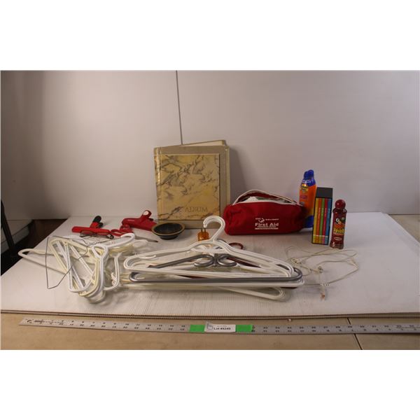 Hangers, First Aid Kit, Mini Bar Books, Misc.