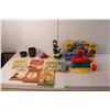 Image 1 : Play-Doh Toys, Barrel of Monkeys, Vintage Books, Ceramic Musical Figurine