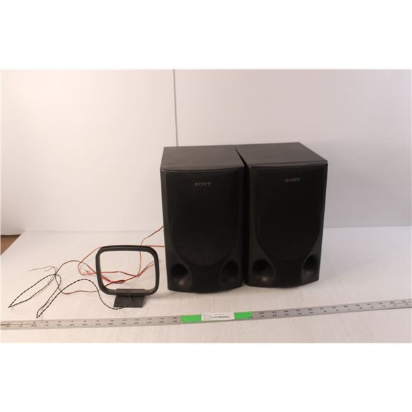 (2) Sony SS-H550 Speakers- As Is 11" Tall