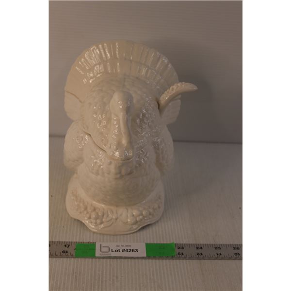 Ceramic Turkey Tureen with Ladle 8.5" Tall x 8" Wide