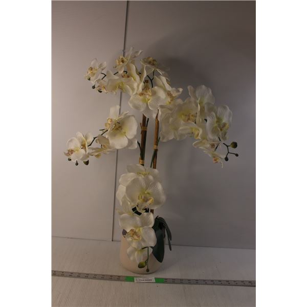 Faux Orchid Plant with Pot 28.5" Tall