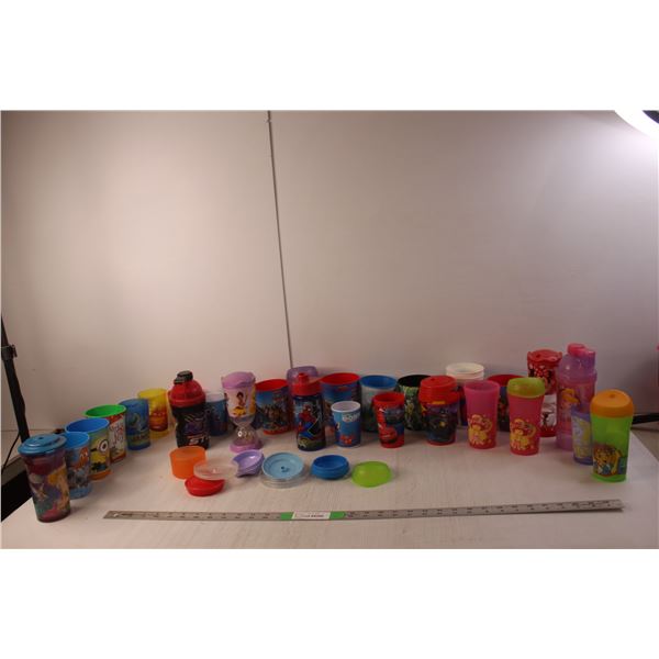 Kids Plastic Cups- Super Mario, Dora the Explorer, Disney Princesses, Cars, Misc.