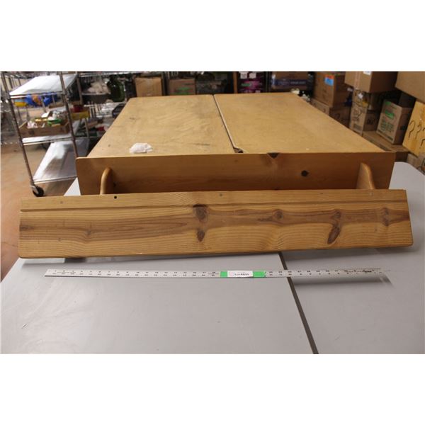 (2) Wooden Wall Shelves 46" Long x 9" Tall x 7" Wide